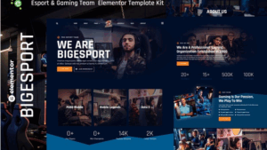 Bigesport - Esport & Gaming Team Elementor Template Kit