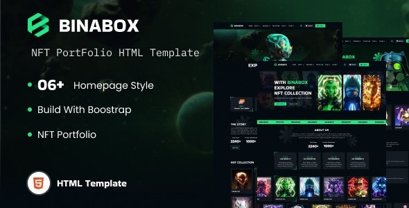 Binabox 25 October 2022 NFT Portfolio HTML Template