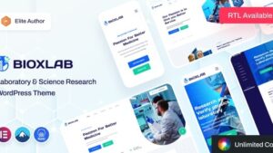 Bioxlab (v1.1.2) Laboratory & Science Research WordPress Theme