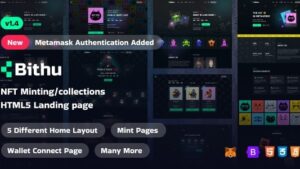 Bithu v1.4 NFT Minting/Collection Landing Page HTML5 Template