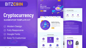 BitzCoin - Crypto Exchange Elementor Template Kit