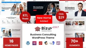 Bizup (v2.2.5) Business Consulting WordPress Theme