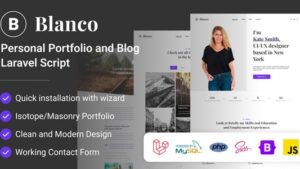 Blanco v1.3 Personal Portfolio and Blog Laravel Script