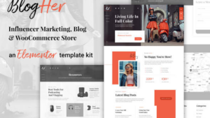 BlogHer - Influencer Marketing Blog & Shop Elementor Template Kit