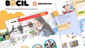 Bocil - Children Kindergarten Elementor Template Kit
