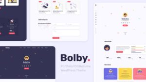 Bolby v1.0.9 Portfolio CV Resume WordPress Theme