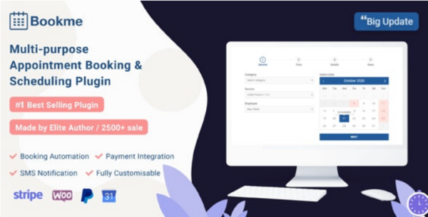 Bookme v4.9.0 - WordPress Appointment Booking Scheduling Plugin