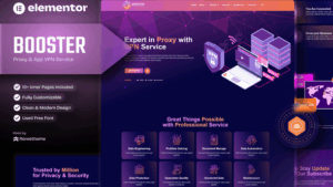 Booster - Proxy & App VPN Service Elementor Template Kit