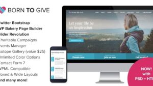 Born To Give (v3.9.1) Charity Crowdfunding Responsive WordPress Theme