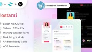 Bostami (v1.7) Tailwind CSS Personal Portfolio React Template