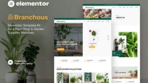 Branchous – Plant & Garden Store Elementor Template Kit