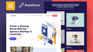 Brandfocus - Branding Agency Elementor Template Kit