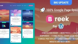 Breek v4.2.0 Minimal Masonry Themes for WordPress [Activated]