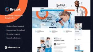 Brezok - Academic Research & STEM Elementor Template Kit
