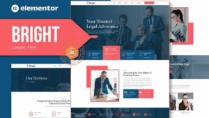 Bright - Lawyer and Firm Elementor Template Kit