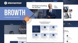 Browth - Corporate Consultant Elementor Template Kit