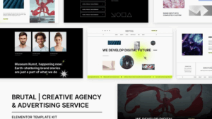 Brutal - Creative Agency & Advertising Service Elementor Template Kit