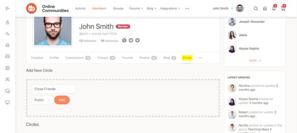 BuddyPress User Circles (v1.3.2)