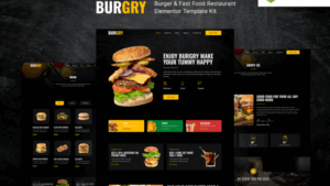 Burgry – Burger & Fast Food Restaurant Elementor Template Kit