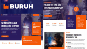 Buruh - Laser Cutting & Engineering Company Elementor Template Kit