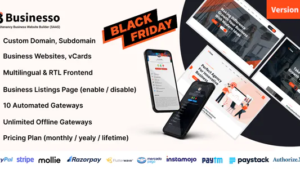 Businesso (v3.6) Business Website SAAS (Multitenancy) [Activated]
