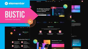 Bustic - Tech & Software Company Elementor Template kit