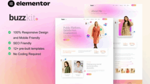 Buzzkit - Influencer & Creative Agency Elementor Template Kit