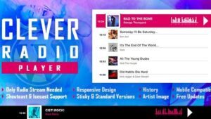 CLEVER (v2.6.1) HTML5 Radio Player With History - Shoutcast and Icecast - WordPress Plugin