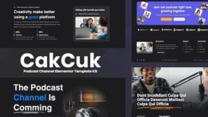 CakCuk - Podcast Channel Elementor Template Kit