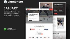 Calgary – Hockey Team & Sports Club Elementor Template Kit