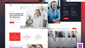 Callerr – Call Center Service & Telemarketing Elementor Template Kit