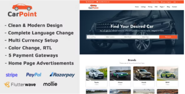 CarPoint v1.5 Multi Vendor Car Listing Directory