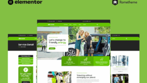 Caroze - Charging Station & EV Servicing Elementor Pro Full Site Template Kit