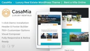 CasaMia (v1.1.3) Property Rental Real Estate WordPress Theme