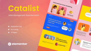 Catalist - Artist Management Elementor Template Kit