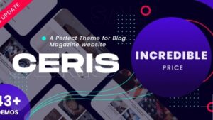 Ceris (v5.5) Magazine & Blog WordPress Theme
