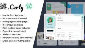 Certy (v1.5.9) Creative Resume & CV WordPress Theme