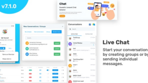 Chat v7.1.0 - Laravel Chat App (Private + Group Chat) - Real time Chat