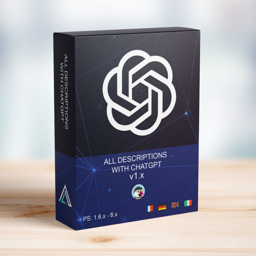 ChatGPT AI for descriptions v1.4.2 one click mass edit PrestaShop (v1.7-v8x)