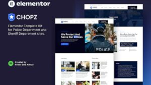 Chopz – Police & Sheriff Department Elementor Template Kit
