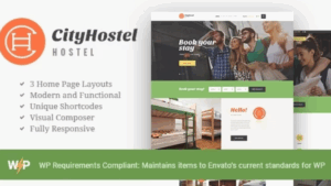 City Hostel (v1.2.2) A Travel & Hotel Booking WordPress Theme