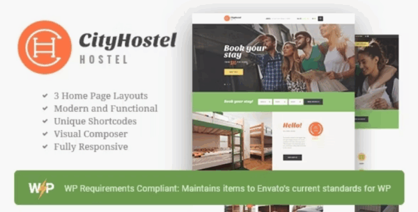 City Hostel (v1.2.2) A Travel & Hotel Booking WordPress Theme