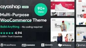CiyaShop v4.23.0 Responsive Multi-Purpose WooCommerce WordPress Theme (Activated*)