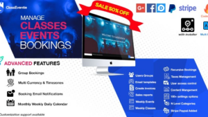 Classeventie v2.3 Online Classes and Events Booking