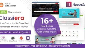 Classiera (v4.0.34) Classified Ads WordPress Theme