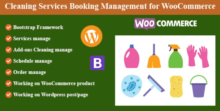 Cleaning Services Booking Management for WordPress and WooCommerce v1.0