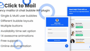 Click to mail v1.0 Fancy Mailto UI chat bubbles WordPress plugin