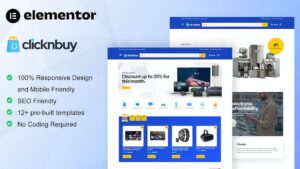 Clicknbuy - Woocommerce Electronic Store Elementor Template Kit
