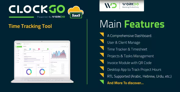 ClockGo SaaS v3.3.8 Time Tracking Tool