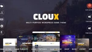 Cloux v1.1.3 Game & Gaming WordPress Theme